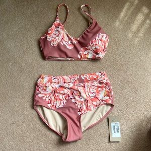 Albion Fit garden rose 2 piece swimsuit